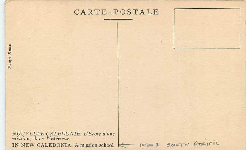 South Pacific 1920s New Caledonian Mission School Children Postcard  22-5962