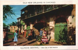 VINTAGE POSTCARD OLD NEW ORLEANS EXHIBIT AT THE CHICAGO RAILROAD FAIR 1948/194