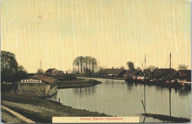 Netherlands Kanaal Dieren Apeldoorn Vintage Postcard 01.45
