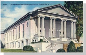 Greenville, South Carolina/SC Postcard, Methodist Church, Near Mint!