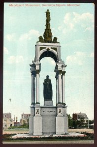 h3883 - MONTREAL Postcard 1900s Dominion Square Macdonald Monument