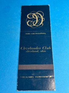 Vintage Matchbook Cover Clevelander Club Cleveland, Ohio MB162
