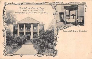 Natchez Mississippi Rosalie Residence of Captain SE Rumble Postcard JH230123