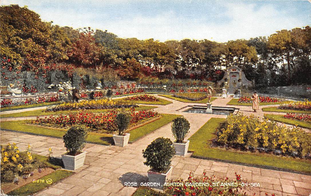 England St Annes On Sea Rose Garden Ashton Gardens Jardin Garten Hippostcard