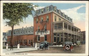 Cambridge MD Hotel Dixon c1920 Postcard