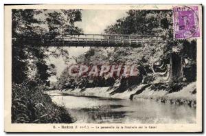 Old Postcard Redon La Passerelle De La Fonderie On The Canal