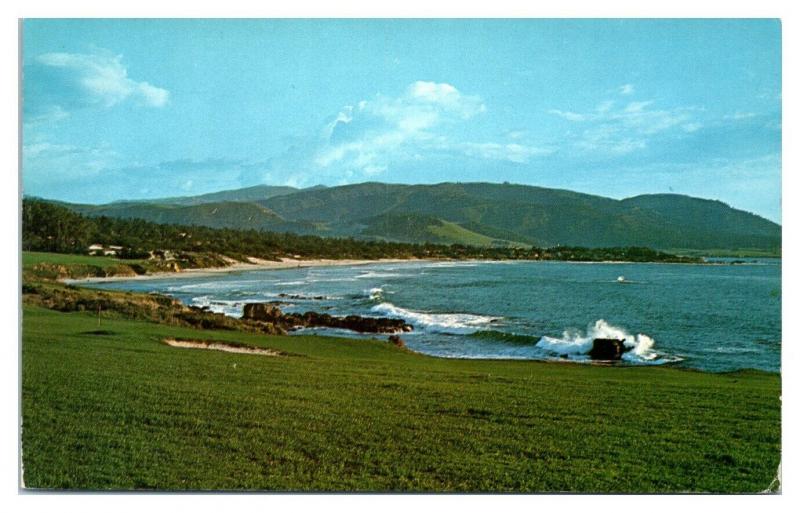 1950s/60s Pebble Beach Golf Course, Monterey Peninsula, CA Postcard *5N14