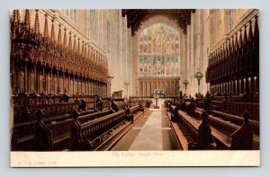 College Chapel Eton Antique Postcard UNP Unused DB Germany 