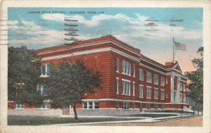 JUNIOR HIGH SCHOOL JACKSON TENNESSEE POSTCARD 1936