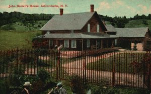 Vintage Postcard 1912 John Brown's House NY New York Adirondack Mountains