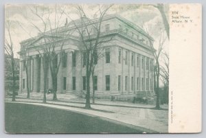 Postcard Albany New York NY State House Columns Trees 1906 UDB View