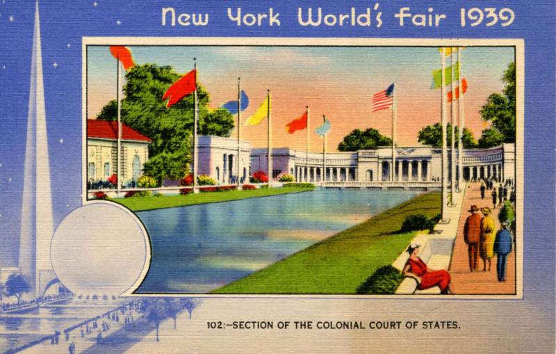 NY - New York World's Fair, 1939. Section of the Colonial Court of States