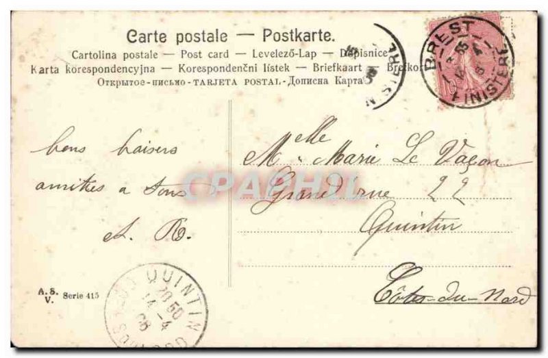 Old Postcard Fancy Happy Easter Easter