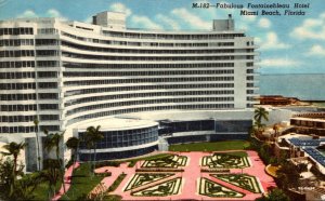 Florida Miami Beach Fabulous Fontainebleau Hotel 1965 Curteich