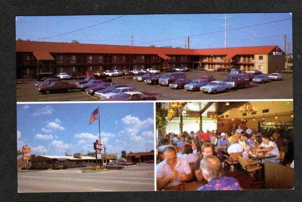 MI Red Apple Restaurant & Motel WAYNE MICHIGAN Postcard