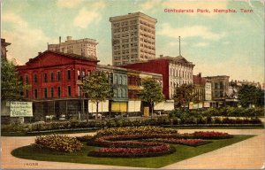 Postcard Confederate Park in Memphis, Tennessee