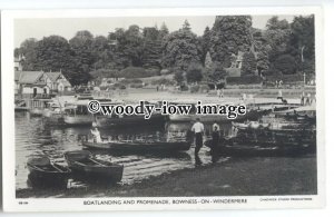 tq0210 - Cumbria - Boatlanding & Promenade, in Bowness-on-Windermere - postcard