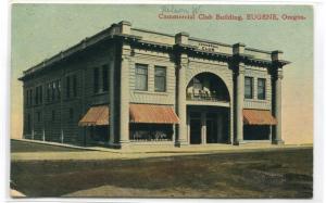 Commercial Club Building Eugene Oregon 1908 postcard