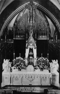 J76/ Cleveland Ohio RPPC Postcard c50s Altar Shrine Blessed Sacrament 80