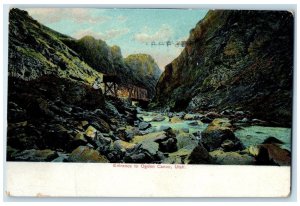 1908 Entrance To Ogden Canon Bridge & Rocks Scene Utah UT Posted River Postcard