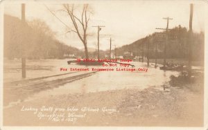VT, Springfield, Vermont, RPPC, 1927 Flood Scene, Street, 1929 PM, Photo