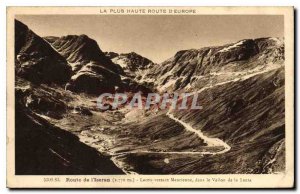 Old Postcard The Highest Road Europe Road Iseran Laces Versant Maurienne in t...