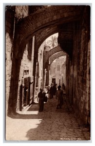 RPPC Via Dolorosa the Way of the Cross Jerusalem Israel UNP Postcard U26