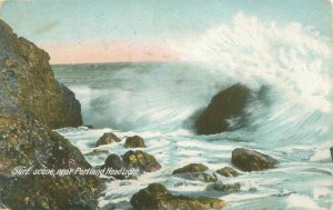 Portland Maine  Surf Scene Litho  Postcard Unused