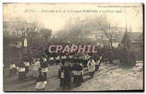 Old Postcard Autun Funerailes St Cardinal Perraud February 15, 1906