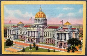 Vintage Postcard 1955 State Capitol, Harrisburg, Pennsylvania