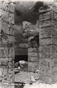 CHICHEN ITZA YUCATAN MEXICO RUINAS REAL PHOTO POSTCARD 1950s