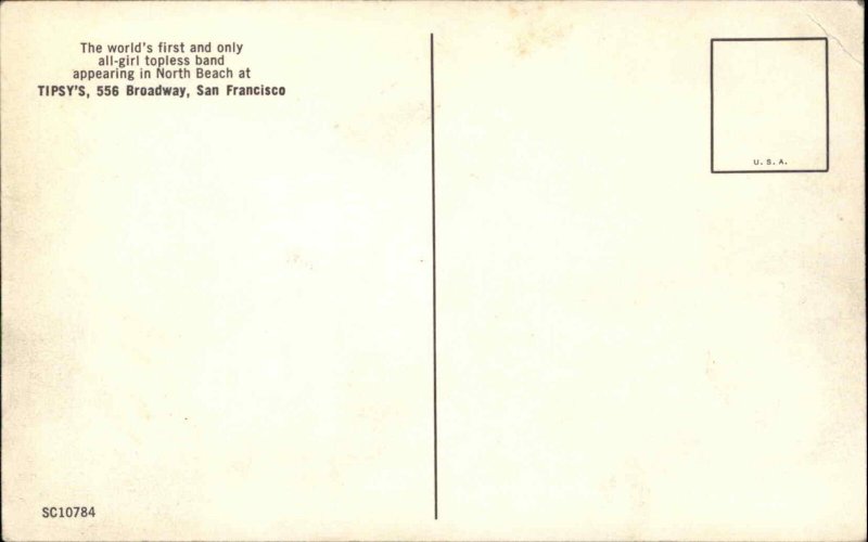 NUDE RISQUE San Francisco CA Topless Band Musical Instruments TIPSY'S BAR