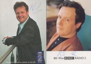 Alex Lester BBC Radio 2 Disc Jockey Two Hand Signed Cast Card s
