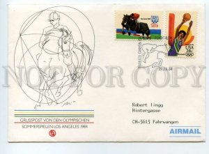 492046 USA 1984 Los Angeles Olympics equestrian sport real posted Switzerland