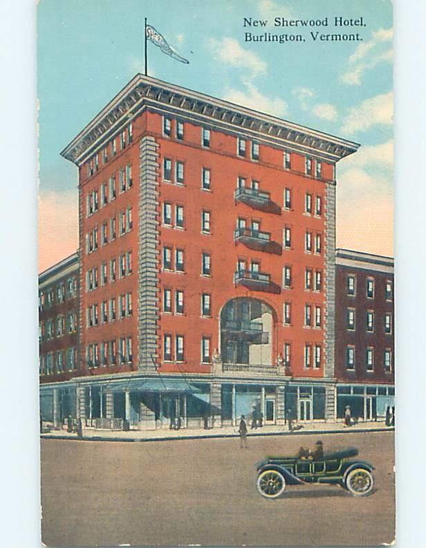 Divided-Back HOTEL SCENE Burlington Vermont VT B4714