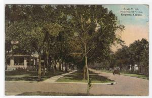 State Street North Emporia Kansas 1912 postcard