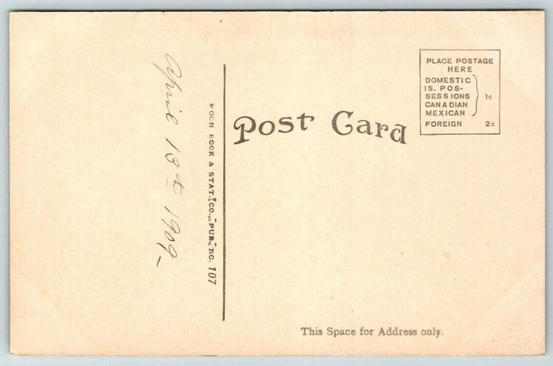 1909  Salt Lake City  Utah   Mormon Temple  Postcard