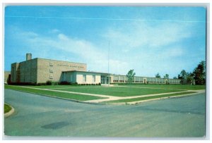 c1960 Charlotte Ave. School Exterior Building Hamburg New York Vintage Postcard