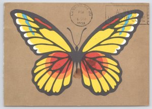 Butterfly Art~Brown Background~PM 1981 Lansing Michigan~Audubon~Continental PC
