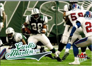 2004 Fleer Football Card Curtis Martin New York Jets sk9394