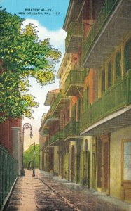 USA Louisiana New Orleans Pirate's Alley Vintage Postcard 07.49