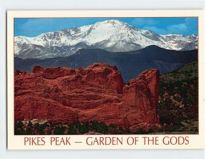 Postcard Pikes Peak-Garden Of The Gods, Colorado Springs, Colorado
