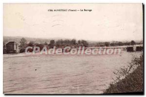 Postcard Old Moneteau Yonne Dam