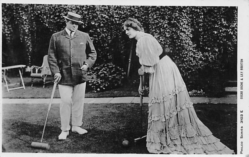 Croquet Mr. Oscar Asche & Miss Lily Brayton 1905 