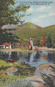 New Hampshire White Mountains Indian Head Overshot Wheel On Shadow Lake 1950 ...