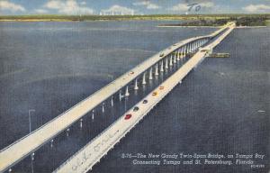 BR101748 the new candy twin span bridge st petersburg florida  usa