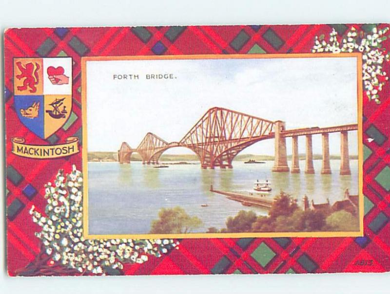 Unused Old Postcard FORTH BRIDGE Edinburgh Scotland UK F5303