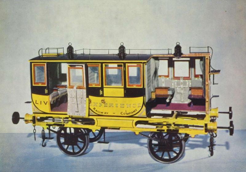 First Class Railway Carriage 1834 Model Science Museum Unused Postcard D28