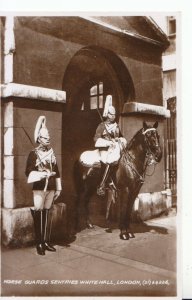 London Postcard - Horse Guards Sentries - Whitehall - Real Photo - Ref ZZ5487