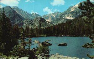 Vintage Postcard Bear Lake In Rocky Mountain National Park Colorado CO